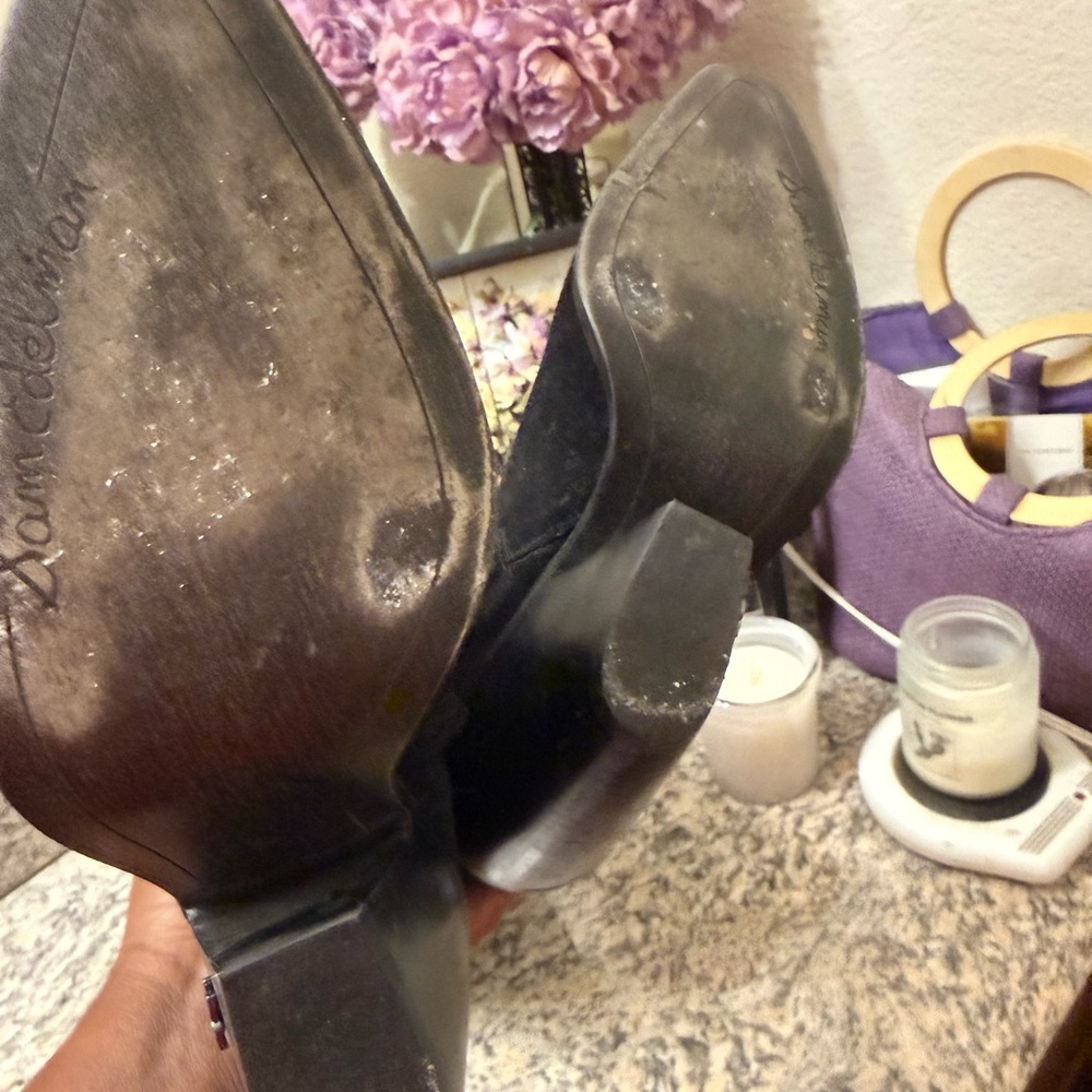 Sam Edelman Annabel Knee High Boots Black Suede - Picture 6 of 7